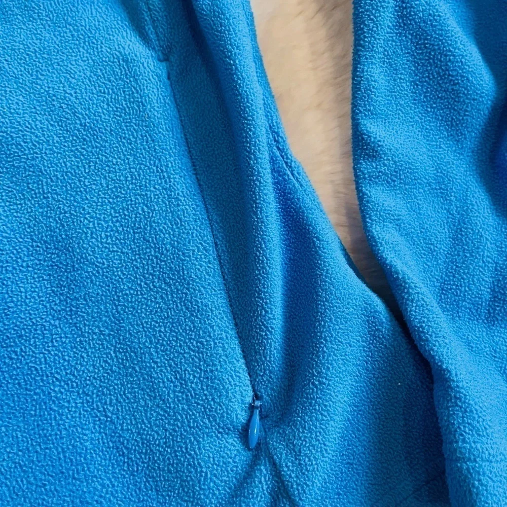 Adidas Blue Fleece Zip Up Lightweight Jacket Size Medium